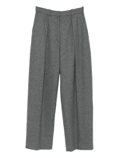Victoria Beckham Pleated Trousers In Gray