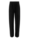 Victoria Beckham Pleated Wide-leg Trousers In Black