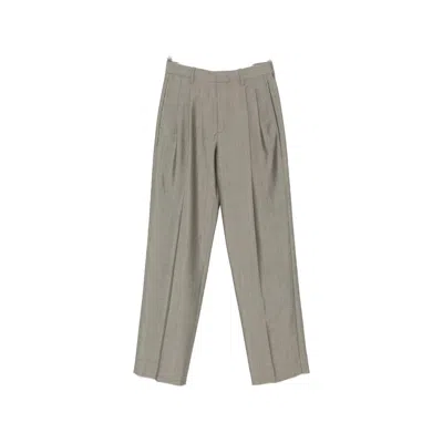 Victoria Beckham Pleated-design Trousers In Gray