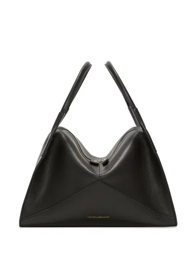 Victoria Beckham Plié Leather Tote Bag In Black