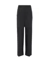 Victoria Beckham Tailored Wool Pants In Charcoal