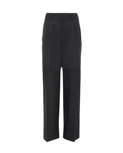 Victoria Beckham Pocket Detail Panelled Trouser In Charcoal