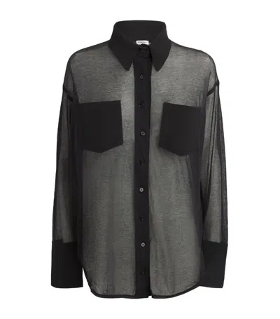 Victoria Beckham Pocket-detail Shirt In Black