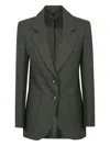 Victoria Beckham Womens Oregano Notch-lapels Slim-fit Stretch-woven Blazer In Multi