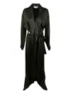 Victoria Beckham Pocket Tie Dress In Black