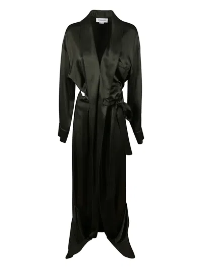 Victoria Beckham Pocket Tie Dress In Black
