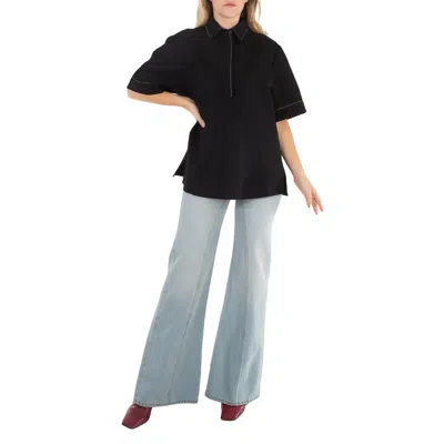 Victoria Beckham Pointed Collar Short-sleeve Shirt