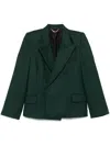 Victoria Beckham Pointed-shoulder Blazer In Seaweed