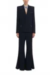 Victoria Beckham Pointed Shoulder Jacket In Ink Blue In Black