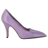 Victoria Beckham Pointed Toe Pumps In Purple Leather In Purple