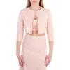 Victoria Beckham Cropped Cardigan In Pink