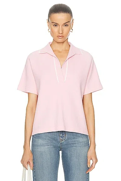 Victoria Beckham Polo Tee In Pink
