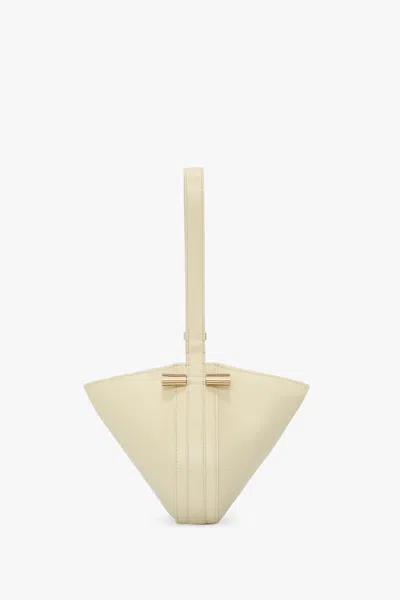Victoria Beckham Portofino Dia Clutch In Ivory Leather In White