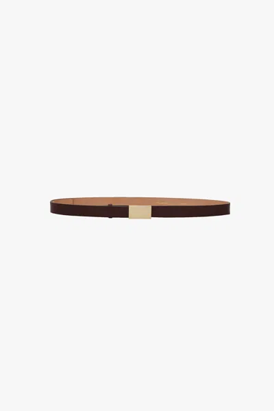 Victoria Beckham Portofino Mirror Belt In Burgundy