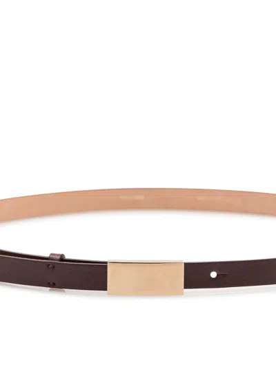 Victoria Beckham Portofino Mirror Belt In Dark Burgundy