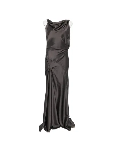 Victoria Beckham Posy Cowl-neck Maxi Dress In Black