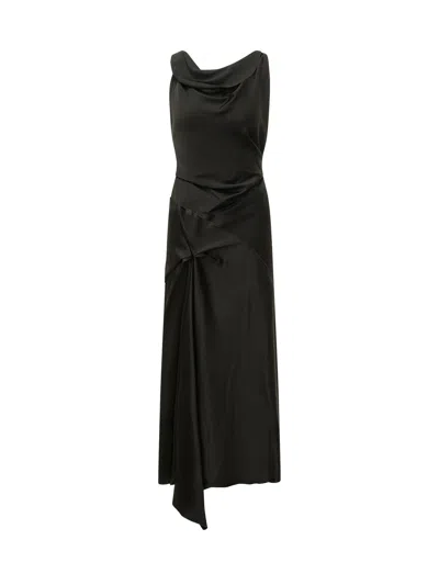 Victoria Beckham Posy Midi Dress In Black