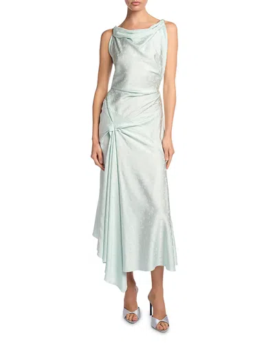 Victoria Beckham Posy Midi Dress In Silver
