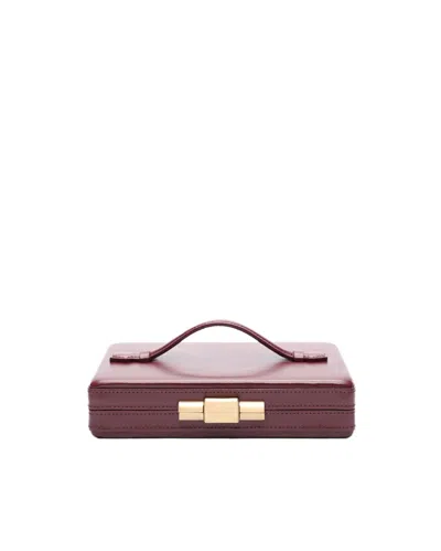 Victoria Beckham Preorder: Box Clutch Burgundy In Red
