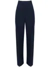 Victoria Beckham Pressed-crease Concealed-fastening Tailored Trousers In Blue