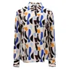 Victoria Beckham Printed Blouse In Multicolor Silk In Multi