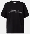 Victoria Beckham Printed Cotton Jersey T-shirt In Black