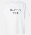 Victoria Beckham White 'david's Wife' Slogan T-shirt In White