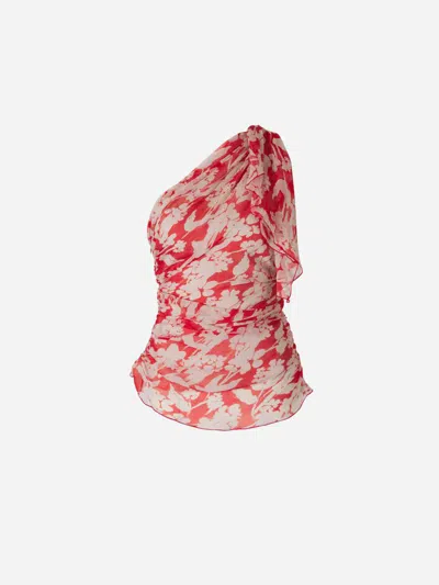 VICTORIA BECKHAM VICTORIA BECKHAM PRINTED DRAPED TOP