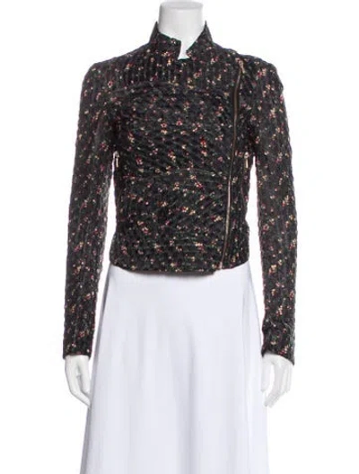 Pre-owned Victoria Beckham Printed Evening Jacket In Black