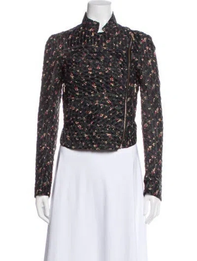Pre-owned Victoria Beckham Printed Evening Jacket In Black