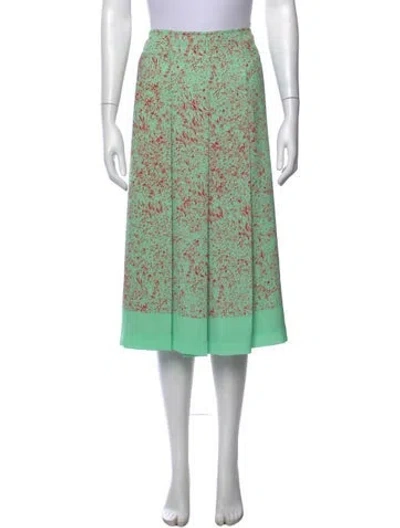 Pre-owned Victoria Beckham Printed Midi Length Skirt In Green