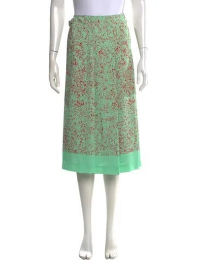 Pre-owned Victoria Beckham Printed Midi Length Skirt In Green