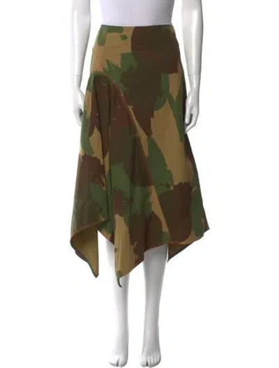 Pre-owned Victoria Beckham Printed Midi Length Skirt In Neutral