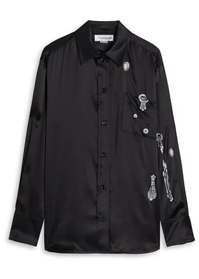 Victoria Beckham Printed Silk Pyjama Shirt