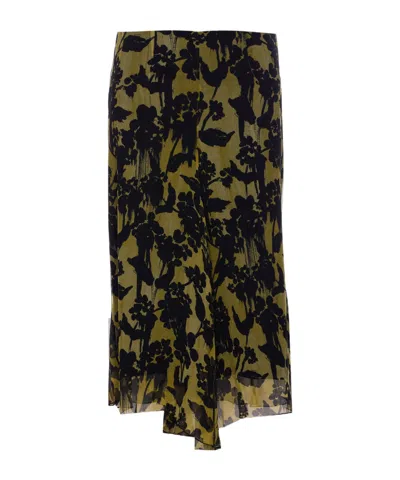VICTORIA BECKHAM VICTORIA BECKHAM ASYMMETRIC FLORAL PRINT SKIRT