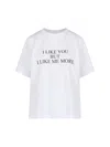 Victoria Beckham I Like You But I Like Me More T-shirt In White