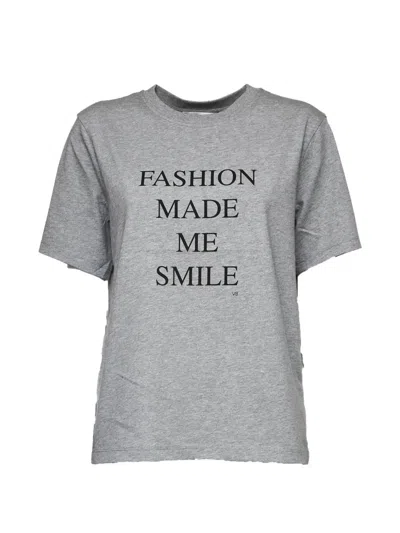 Victoria Beckham Printed T-shirt In Gray