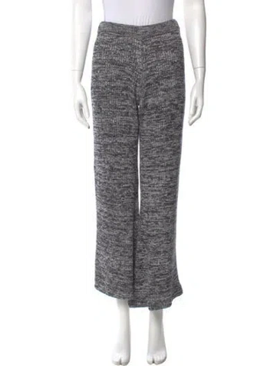 Pre-owned Victoria Beckham Printed Wide Leg Pants In Gray