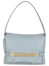 Victoria Beckham Puffy Chain Pouch In Blue