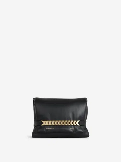 Victoria Beckham Puffy Chain Shoulder Bag In Black