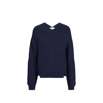 Victoria Beckham Pull Cachemire Et Laine Col V In Black