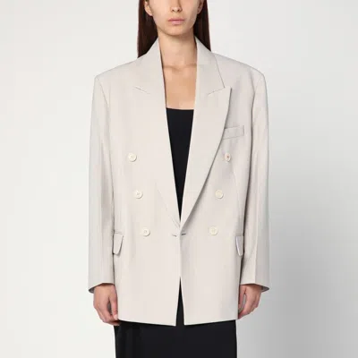 VICTORIA BECKHAM VICTORIA BECKHAM  PUMICE-COLOURED DOUBLE-BREASTED JACKET
