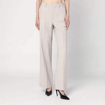 VICTORIA BECKHAM VICTORIA BECKHAM  PUMICE-COLOURED TROUSERS IN WOOL BLEND