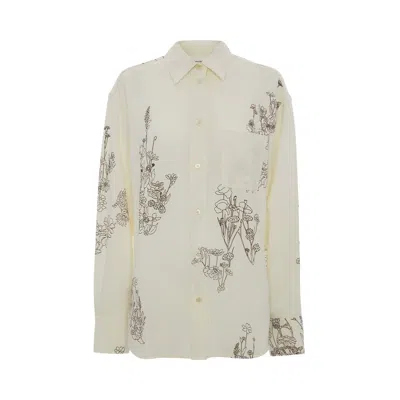 Pre-owned Victoria Beckham Pyjama Shirt 'off White/black' | Women's Size 8