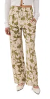 Victoria Beckham Womens Parakeet Blush Floral-print Silk-crepe Pyjama Trousers In Parakeet/blush