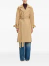 Victoria Beckham Raglan Belted Trench Coat In Neutrals