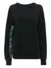 Victoria Beckham Raw-edge Sweatshirt In Black