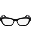 Victoria Beckham Rectangle-frame Glasses In Black