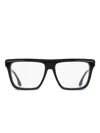 Victoria Beckham Rectangle Frame Glasses In Black