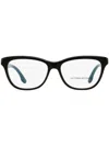Shop Victoria Beckham Rectangle-frame Glasses In Black